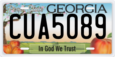 GA license plate CUA5089