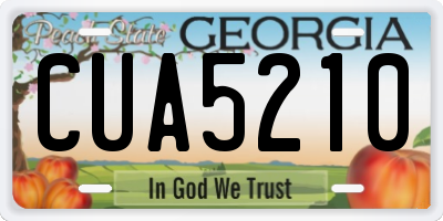 GA license plate CUA5210