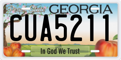 GA license plate CUA5211