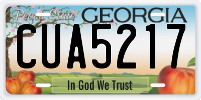 GA license plate CUA5217