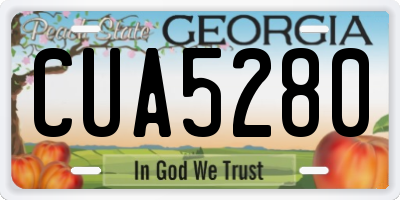 GA license plate CUA5280