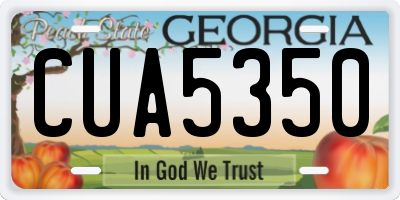 GA license plate CUA5350
