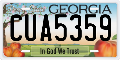GA license plate CUA5359