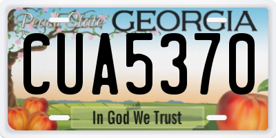 GA license plate CUA5370