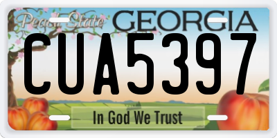 GA license plate CUA5397