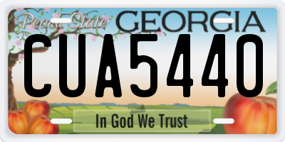GA license plate CUA5440