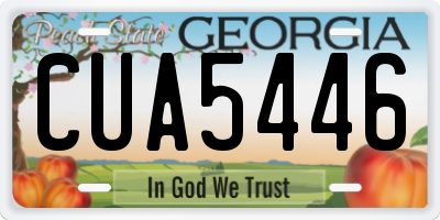 GA license plate CUA5446