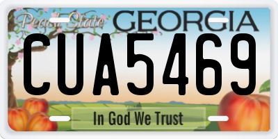 GA license plate CUA5469