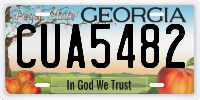 GA license plate CUA5482