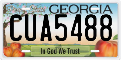 GA license plate CUA5488