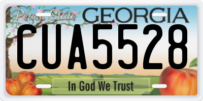 GA license plate CUA5528
