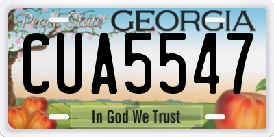 GA license plate CUA5547