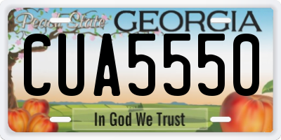 GA license plate CUA5550
