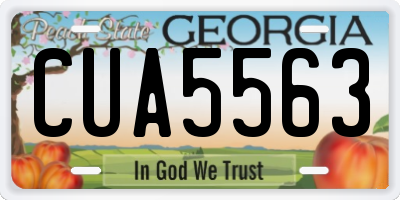 GA license plate CUA5563
