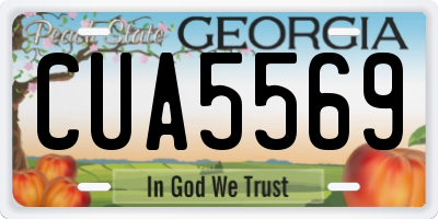 GA license plate CUA5569