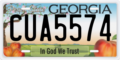 GA license plate CUA5574