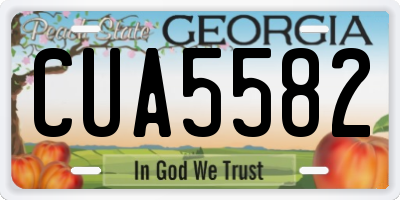 GA license plate CUA5582