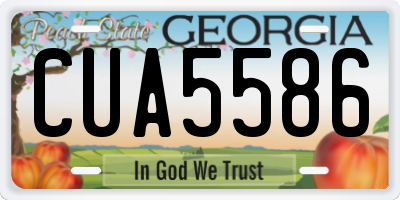 GA license plate CUA5586