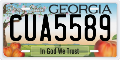 GA license plate CUA5589