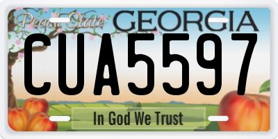 GA license plate CUA5597