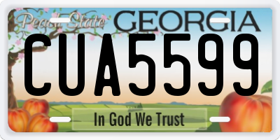 GA license plate CUA5599