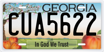 GA license plate CUA5622