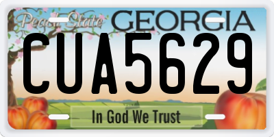 GA license plate CUA5629