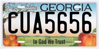 GA license plate CUA5656