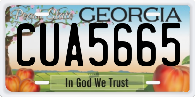 GA license plate CUA5665