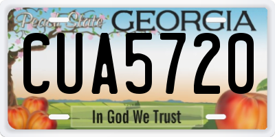 GA license plate CUA5720