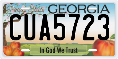 GA license plate CUA5723