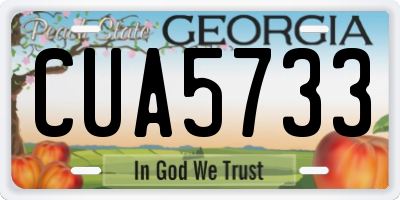 GA license plate CUA5733