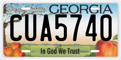 GA license plate CUA5740