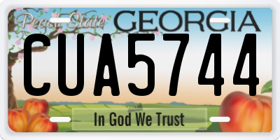 GA license plate CUA5744