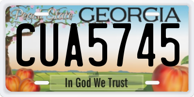 GA license plate CUA5745