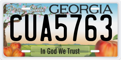 GA license plate CUA5763