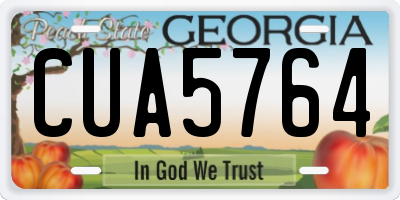 GA license plate CUA5764