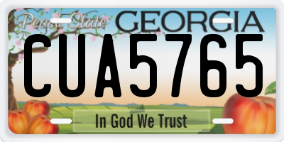 GA license plate CUA5765