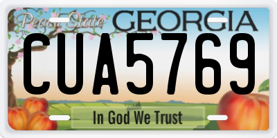 GA license plate CUA5769