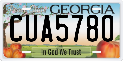 GA license plate CUA5780