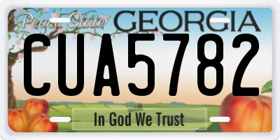 GA license plate CUA5782
