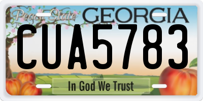GA license plate CUA5783