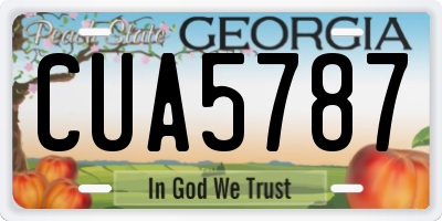 GA license plate CUA5787