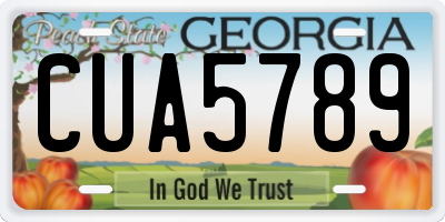 GA license plate CUA5789