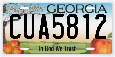 GA license plate CUA5812