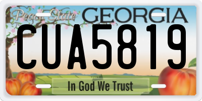GA license plate CUA5819