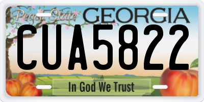 GA license plate CUA5822
