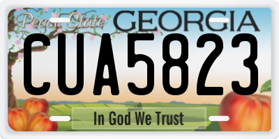 GA license plate CUA5823