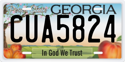 GA license plate CUA5824