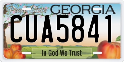 GA license plate CUA5841